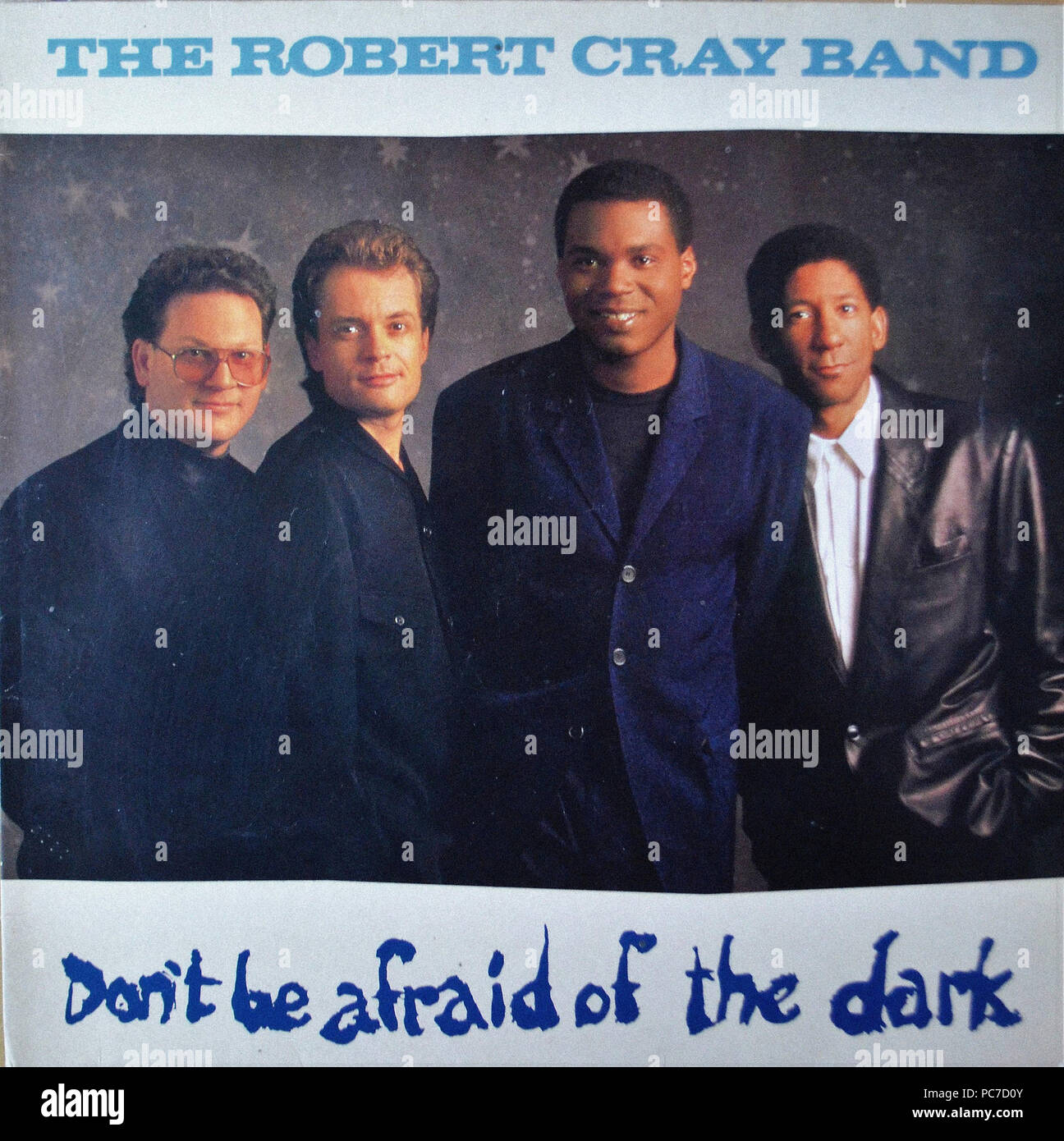 The Robert Cray Band   -  Don`t Be Afraid Of The Dark  -  Vintage vinyl album cover Stock Photo